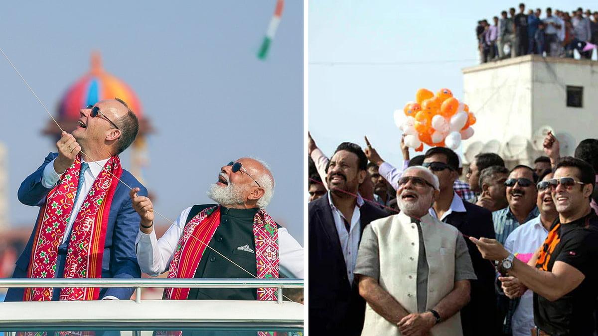 Image for 'From Global Leaders To Film Stars: When Kite Flying With PM Modi Became A Diplomatic Tradition'